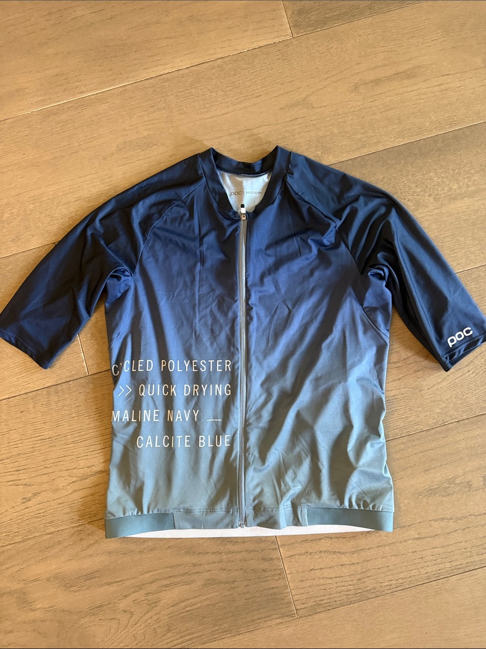 POC Maline Navy to Calcite Blue Gradient Cycling Jersey women's medium NWOT